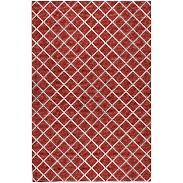Dream Shag Premium Machine Washable Abstract ADS140 Red 10 ft. x 14 ft. Area Rug