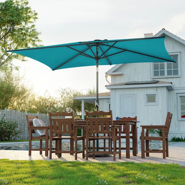 12 foot patio umbrella Gray Frame Patio Umbrella 10x10ft , PURPLE LEAF Square Cantilever Umbrella, Turquoise Blue main image 0