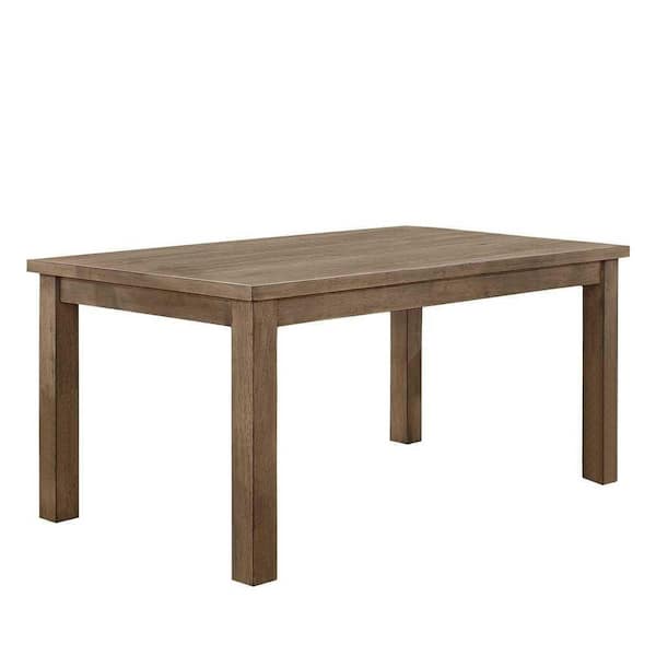 EVERGLADE HOME Festus 66 in. Rectangular Natural Wood Top Dining Table (Seats 4)