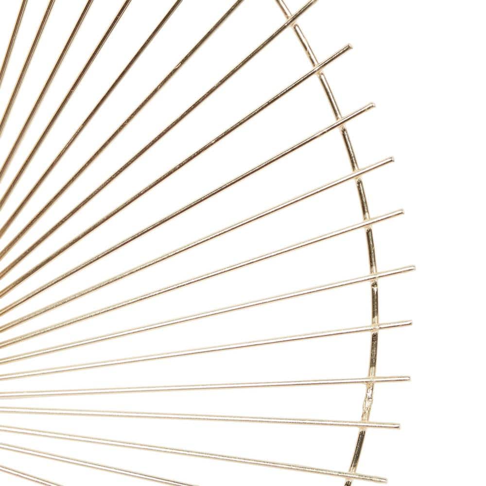 Gold Circular Metal Sunburst Wall Sculpture Set of 3