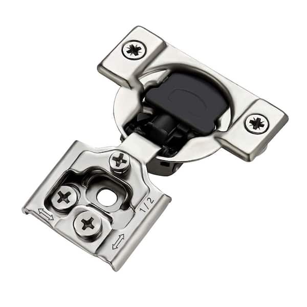60-Pack Satin Nickel Soft Close Hinges for Kitchen Cabinets-Satin Nickel Hidden Concealed Hinge, Stainless Steel