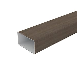 Alusions 1 in. x 2 in. x 144 in. Coextruded Brazilian Ipe Wood Composite Aluminum Beams