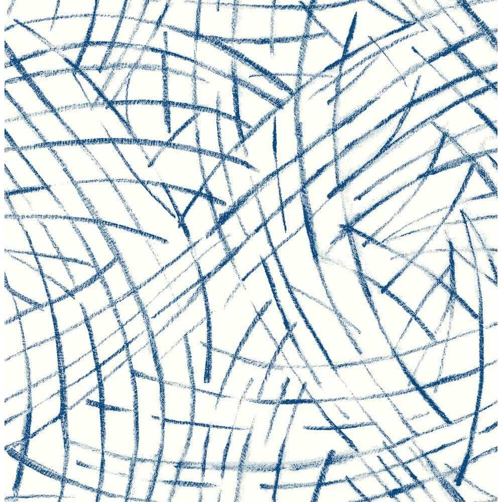 Peel-and-Stick Removable Wallpaper Shibori Indigo Blue Stripes Navy Geometric Peel-and-Stick Removable Wallpaper Shibori Indigo Blue Stripes Navy Geometric