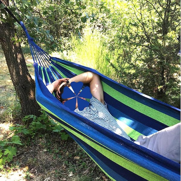 ITOPFOX 9 ft. Portable Fabric Hammock with Tree Straps and Travel