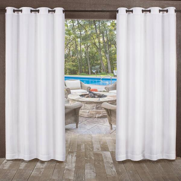 Winter White Solid Grommet Room, Home Depot Outdoor Curtains
