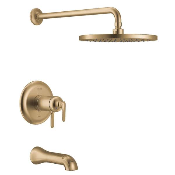Bonacci Gold TempAssure 1-Handle Shower Trim in Lumicoat Champagne Bronze (Valve Not Included)