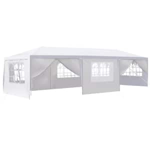 10 ft. x 30 ft. Party Tent Wedding Canopy Gazebo Wedding Tent Pavilion with 6 Side Walls