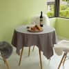 DEERLUX 52 in. x 52 in. Square Natural Beige/Cream Solid Color 100% Pure  Linen Washable Tablecloth QI003989.5252.NC - The Home Depot