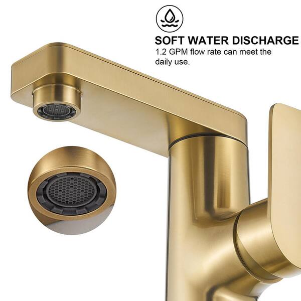 Zalerock Minimalist Single Handle Single Hole Bathroom Faucet in