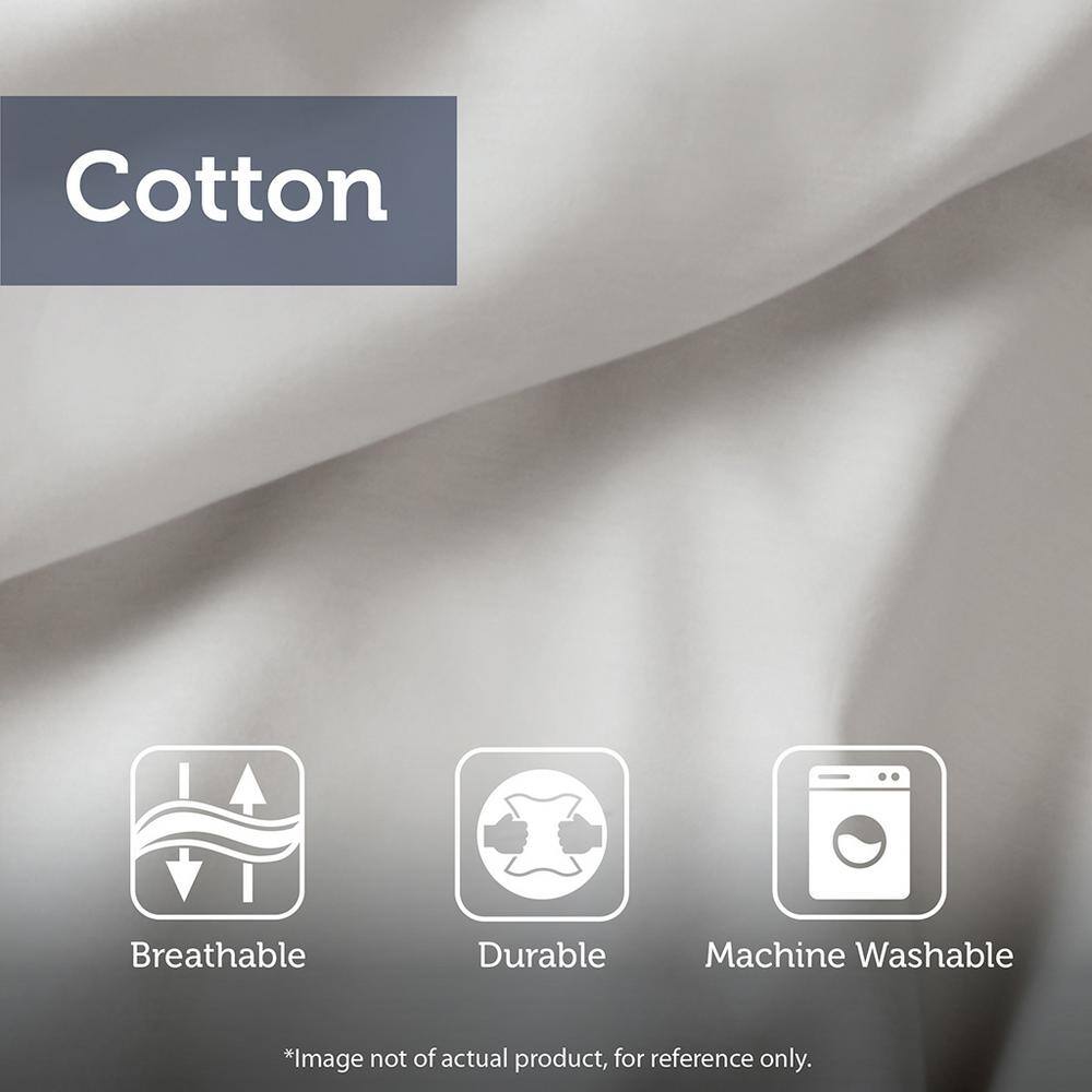 Gray Tufted Cotton Chenille Medallion King/Cal King Duvet Set