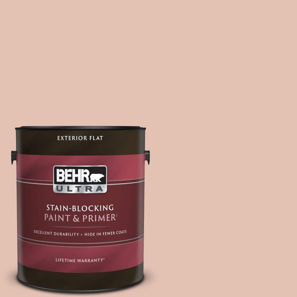 BEHR ULTRA 1 gal. S1802 Sunwashed Brick Flat Exterior Paint & Primer