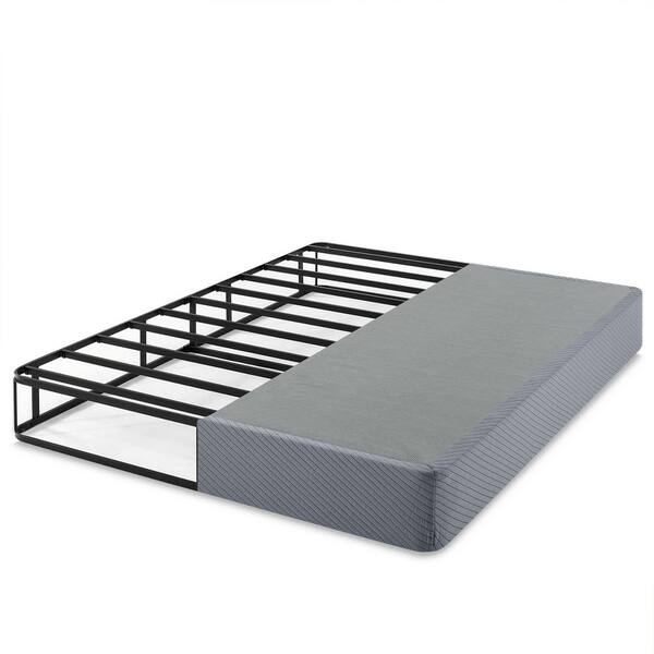 MELLOW Easy Assembly Box Spring with Heavy Duty Steel, Grey, Full HD