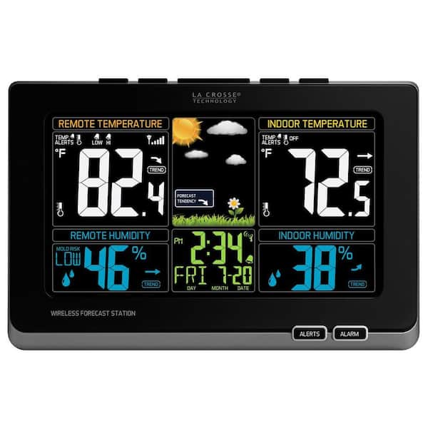La Crosse Technology 308 179OR Wireless Weather Station Clock Calendar  Alarm For Indoor Outdoor - Office Depot