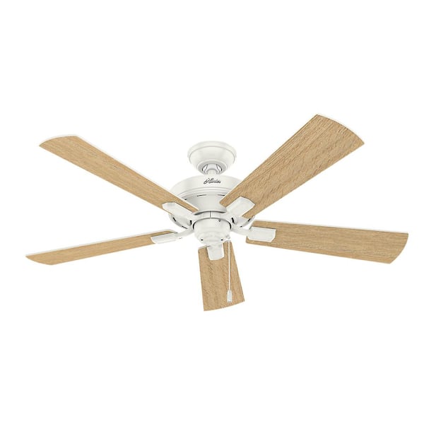 Hunter - Crestfield 52 in. LED Indoor Fresh White Ceiling Fan with 3-Light Kit