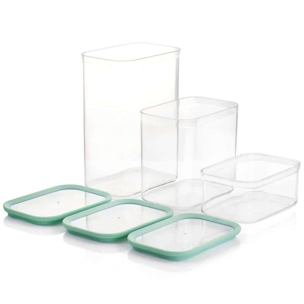 Mint Green BPA-Free Plastic Food Storage Set