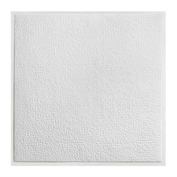 Great Lakes Tin Chicago 2 ft. x 2 ft. Lay-In Tin Ceiling Tile in Matte White (Case of 5)