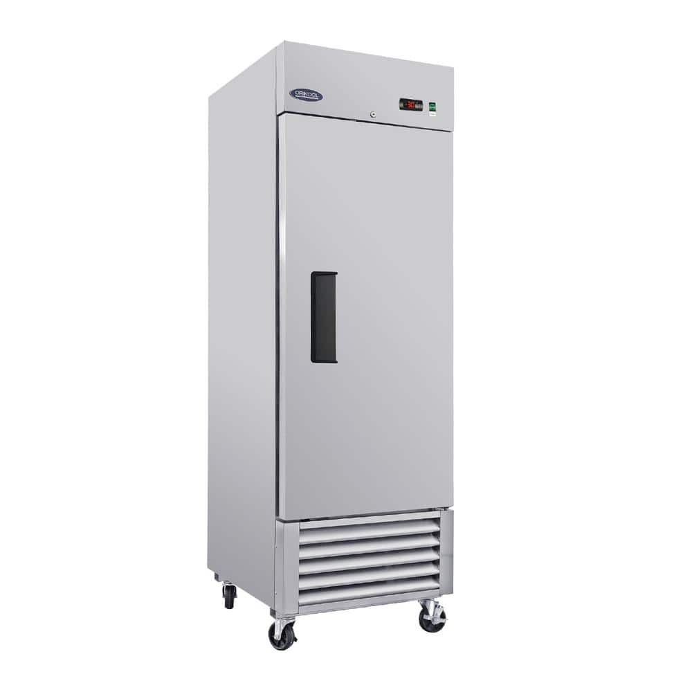 N/A 27 in. 23 cu.ft. Auto/Cycle Defrost Commercial Upright Freezer in Stainless Steel, -10°F to 10°F