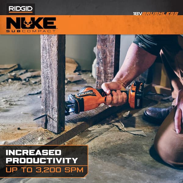 RIDGID 18V NUKE SubCompact Brushless Cordless One-Handed