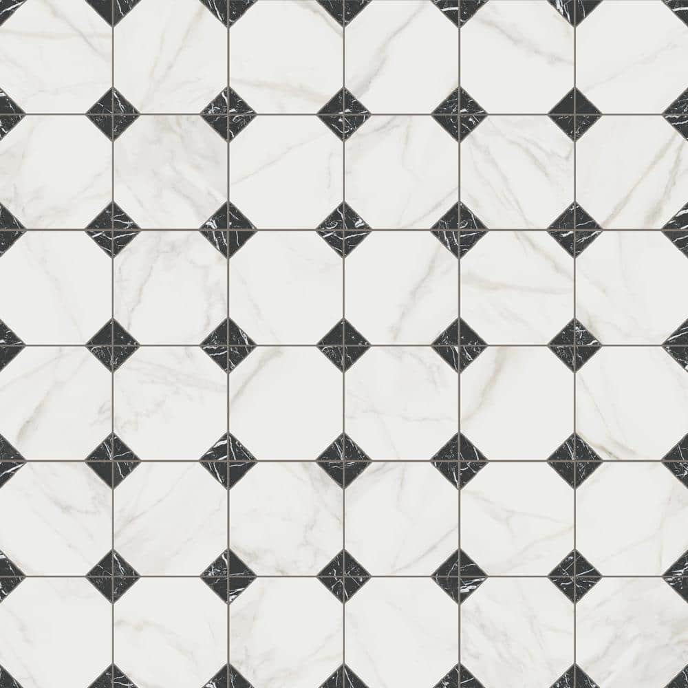 Merzoni Yard Marquina 13 in. x 13 in. Porcelain Floor and Wall Take Home Tile Sample price history on PriceWatchPro