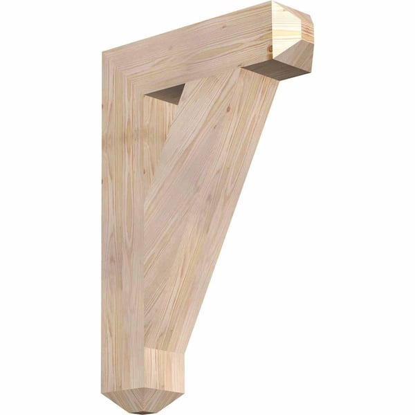 Ekena Millwork 5.5 in. x 36 in. x 24 in. Douglas Fir Traditional Craftsman Smooth Bracket