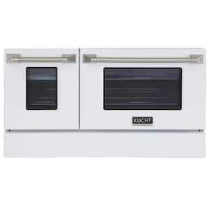 Oven Door and Kick-Plate 48 in. White Color for KNG481 (Large and Small Ovens)