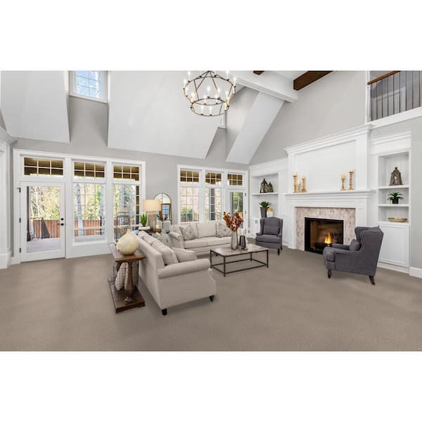 Perfected I  - Fabulous - Gray 40 oz. SD Polyester Texture Installed Carpet