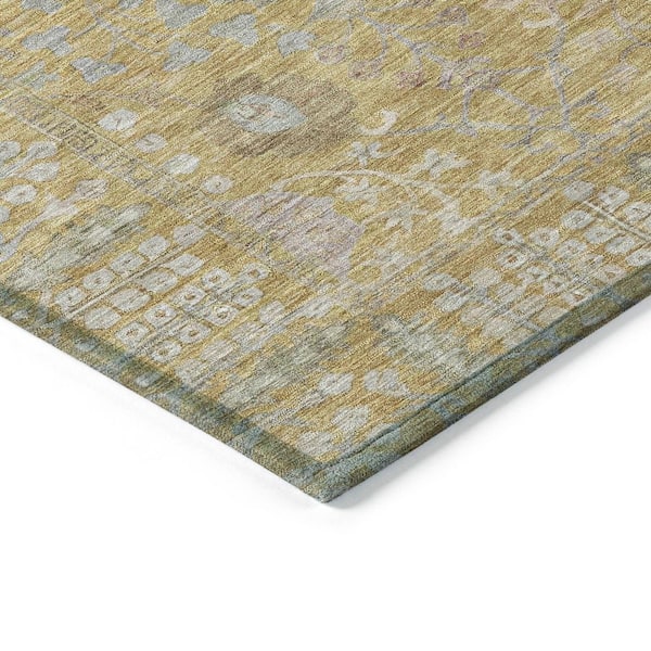 Chantille Machine Washable Indoor/Outdoor Abstract ACN2231 Wheat 1 ft. 8 in. x 2 ft. 6 in. Accent Rug