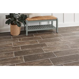 Westwood Almond 8 in. x 24 in. Matte Porcelain Wood Look Floor and Wall Tile (11.97 sq. ft./Case)