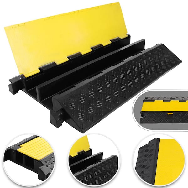 VEVOR 37.4in. x 22.6in. x 3.5in. Cable Organizer 2-Channel Speed Bump ...