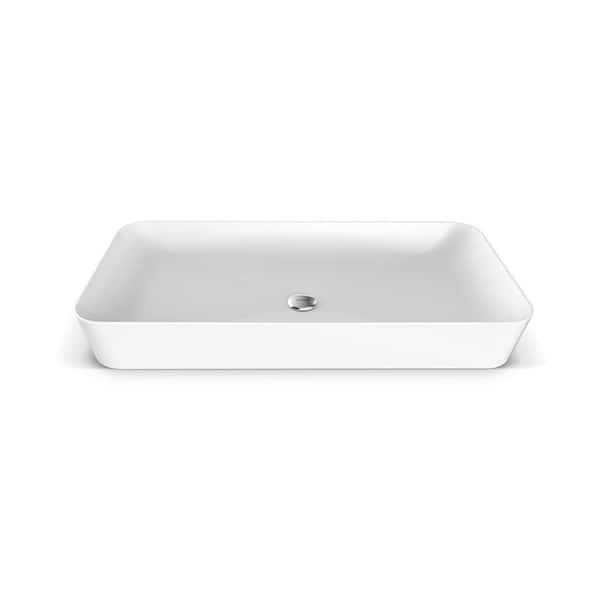 WS Bath Collections Ultra UL 080 Vessel Sink in Glossy White