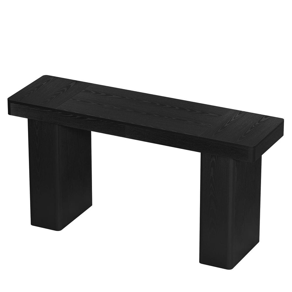 37.4 in. H x 71 in. W x 19.7 D Black Rectangle Long Bar Table Seats 3, Modern Narrow Counter Height Home Bar Table