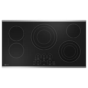 Profile 36 in. Smart Radiant Electric Cooktop in Stainless Steel with 5 Elements
