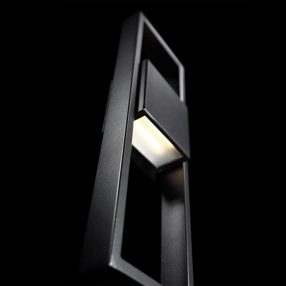 Minimalist Black Aluminum 18" LED Wall Sconce with Dimmable Light
