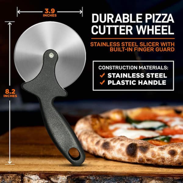 Martha Stewart Stainless Steel 4 in. Pizza Cutter Kitchen Utensil