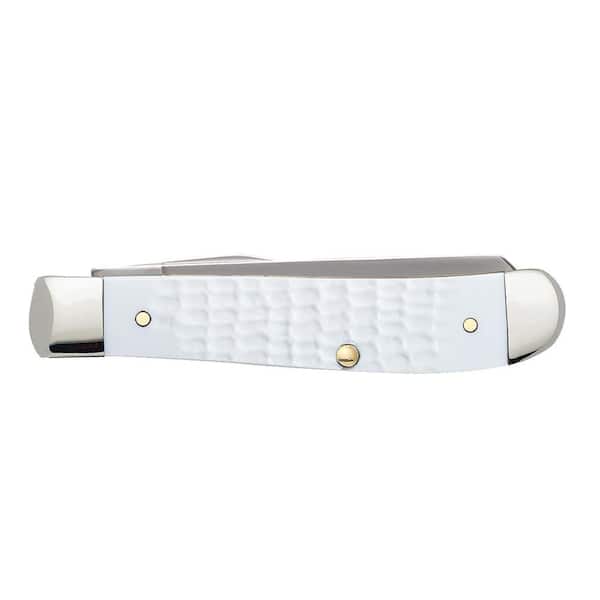 W. R. Case & Sons Cutlery Co SparXX White Synthetic Standard Jig Mini  Trapper Pocket Knife FI60186 - The Home Depot