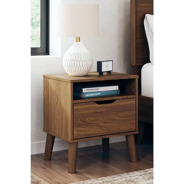 Fordmont Brown 1 Drawer Nightstand