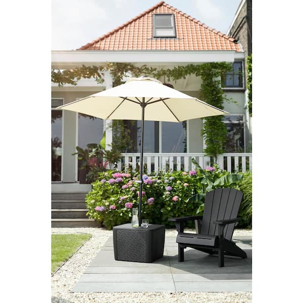 Keter Patio Umbrella Base Table In, Can A Patio Umbrella Stand Without Table