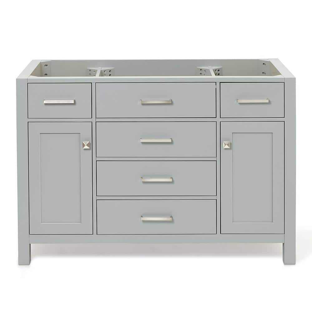 Bristol 48" Grey Solid Wood Freestanding Vanity Cabinet