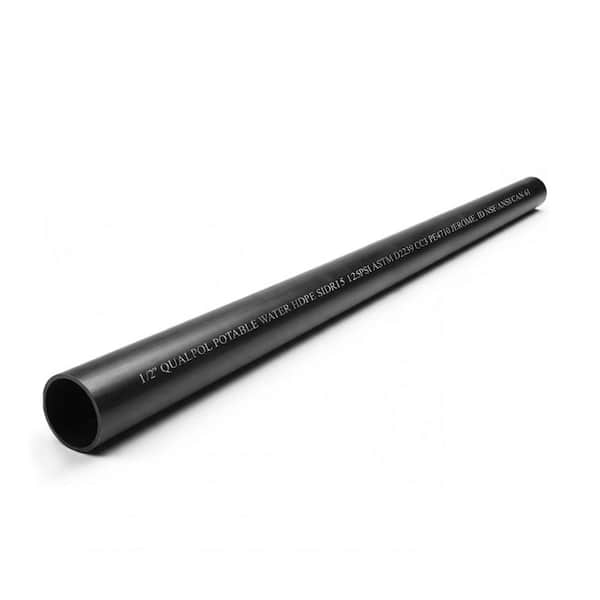 Potable Water 1/2 in. (0.742 in. OD x 0.622 in. ID) x 100 ft. Black IPS 125 PSI SIDR15 PE Pipe 4710 Poly Tubing