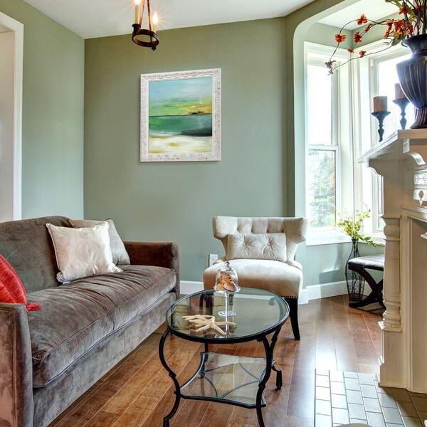 LA PASTICHE 25 in. x 29 in. "Slowly Drifting Reproduction with Brimfield Cottage White Frame" by Elwira Pioro Framed Wall Art