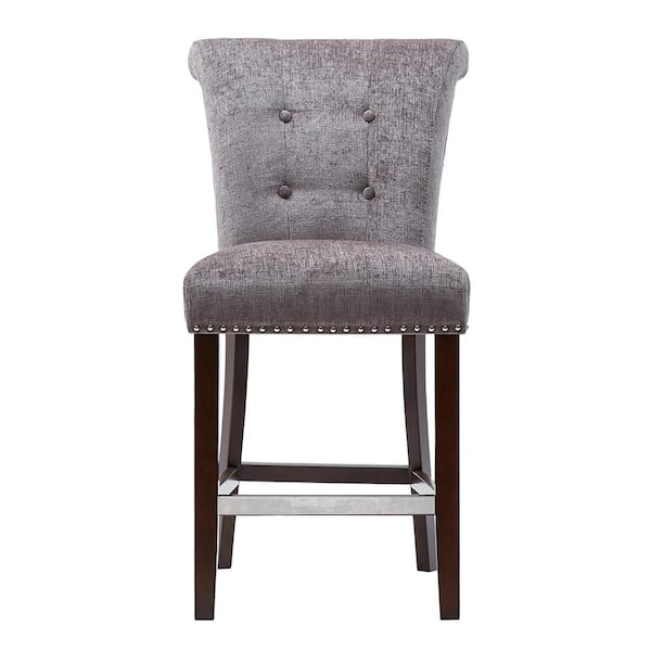 Madison Park Weldon 26 in. Grey Wood Counter Stool
