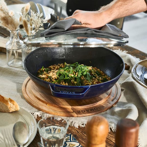 ZWILLING Staub Cast Iron, 14 in. Wok, 4.5 qt. Perfect Pan-Dark