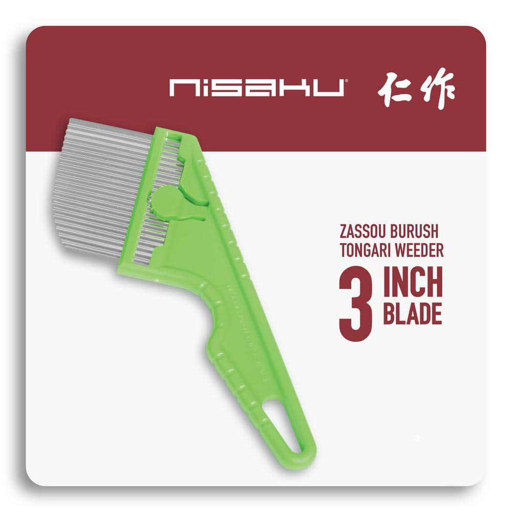 Nisaku 3 in. Blade Stainless Steel Angled Weeder