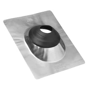 All Flash No-Calk 12 in. x 15 in. Galvanized Steel Vent Pipe Roof Flashing with 3 in. - 4 in. Adjustable Diameter