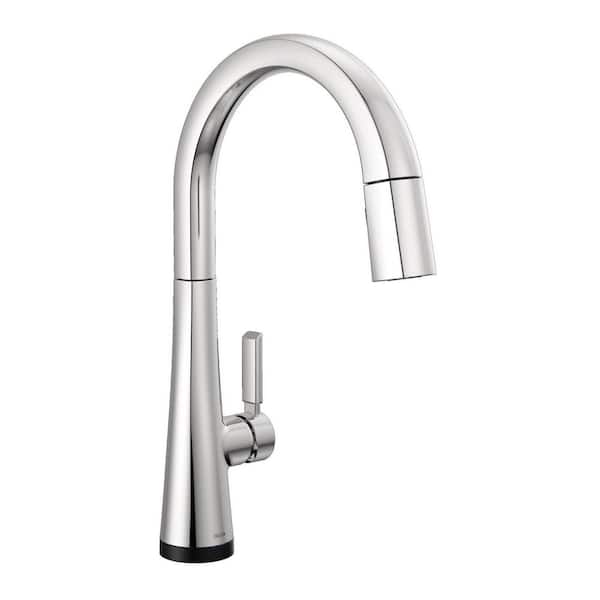 Delta Monrovia Touch/Touchless Chrome 16.63 in. H Pull Down Sprayer Kitchen Faucet with 360° Spout Swivel