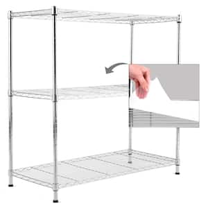 Chrome 3-Tier Carbon Steel Wire Garage Storage Shelving Unit, NSF Certified (36 in. W x 36 in. H x 16 in. D)