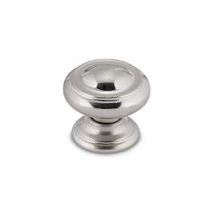 Sutton Collection 1-3/16 in. (30 mm) Brushed Nickel Traditional Cabinet Knob