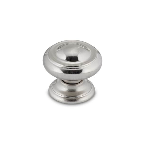 Richelieu Hardware Sutton Collection 1-3/16 in. (30 mm) Brushed Nickel Traditional Cabinet Knob