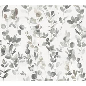 Joyful Eucalyptus Grey And Taupe Wallpaper