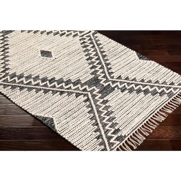 Norton Black/Cream 9 ft. x 12 ft. Indoor Area Rug